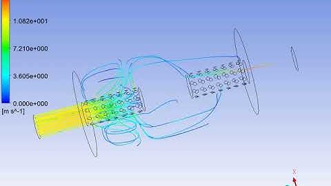 Muffler exhaust flow CFD