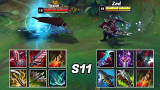 YASUO vs ZED S11 NEW ITEMS FULL BUILD FIGHTS & Best Moments!