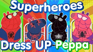 Coloring Let&#39;s go have fun finding - Dress UP Peppa Superheroes clothes 🥰😍Craft Drawing