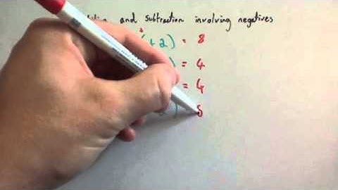 Addition and Subtraction involving Negatives - Corbettmaths