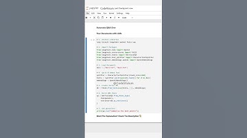 Automate Q&A Over Your Documents with LLMs 📄🤖 #AI #LLM #LangChain #Automation