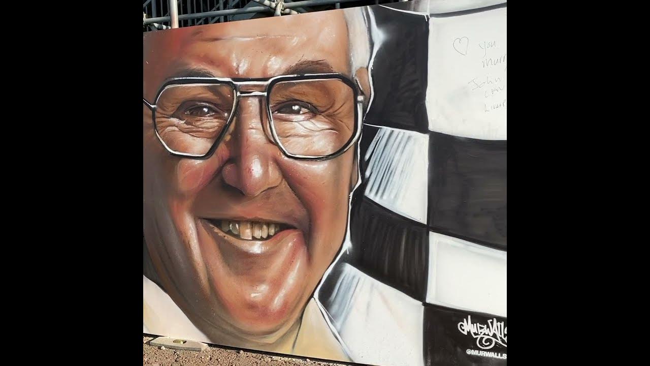 Silverstone tribute to Murray Walker by MurWalls at the 2021 British GP