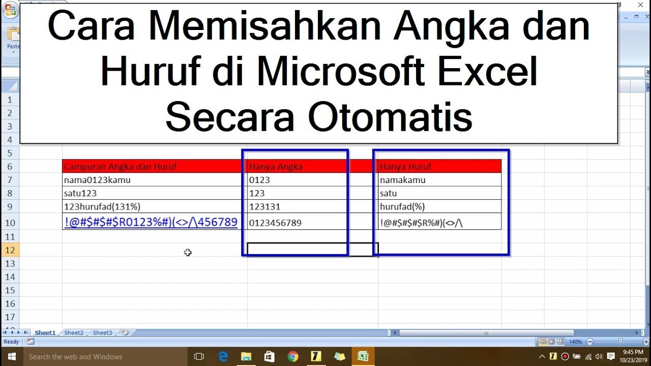 Cara Memisahkan Angka dan Huruf di Microsoft Excel Secara Otomatis