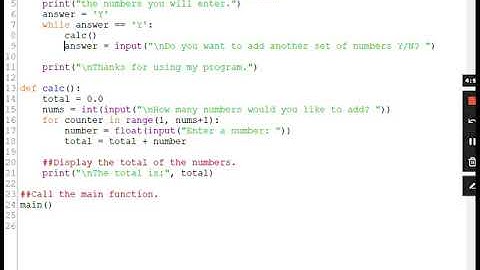 Using for & while loops in Python (sum of numbers - part 1/2)