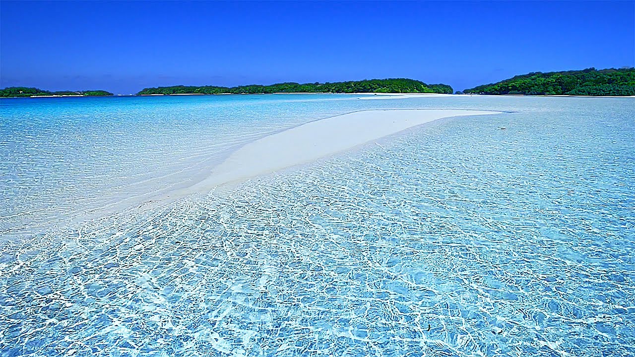 【楽園風景・自然音】青く透明で美しい波・癒し・波の音・リラックス・睡眠・ストレス軽減・リフレッシュ・瞑想・作業集中BGM 