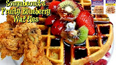 Blueberry Waffles With Crispy Fried Chicken Wings - YouTube