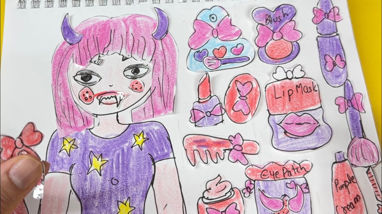 🎀Ppaer Diy 🎀 Devil  to Miraculous Mira makeover  / No music , paper play 