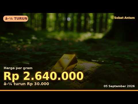 Harga Emas Antam Turun