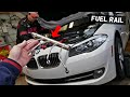 BMW F10 F11 FUEL RAIL REPLACEMENT REMOVAL 520i 528i 520xi 528xi