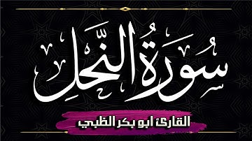 سورة النحل كاملة مكتوبة ومترجمة | بصوت القارئ أبوبكر الظبي