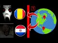 The nationality of the Horror Characters and where they currently live.