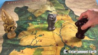 Game of Thrones Carved Map Marker Set with Map of Westeros