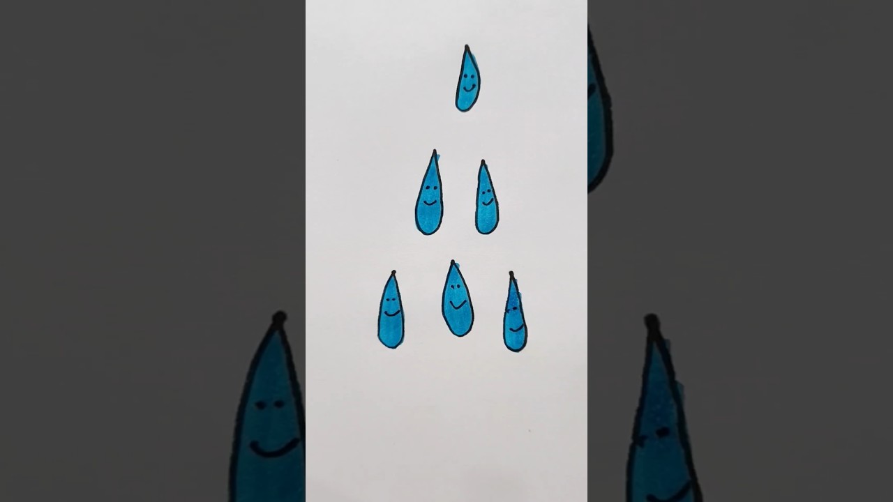 Creative Art Ideas for kids #waterdrops #drawing #viral #cartoon #youtubeshorts #funny #art