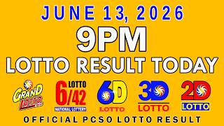 9Pm Lotto Result Today June 13 2026 Pcso