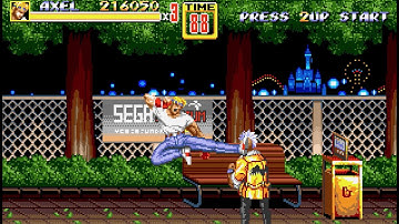 Streets of Rage 2 - Stage 4 Gameplay AXEL