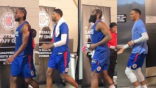 Kawhi, Harden, Russ, Paul George Immediately After Clippers Beat Lakers; LeBron James Hugs PG