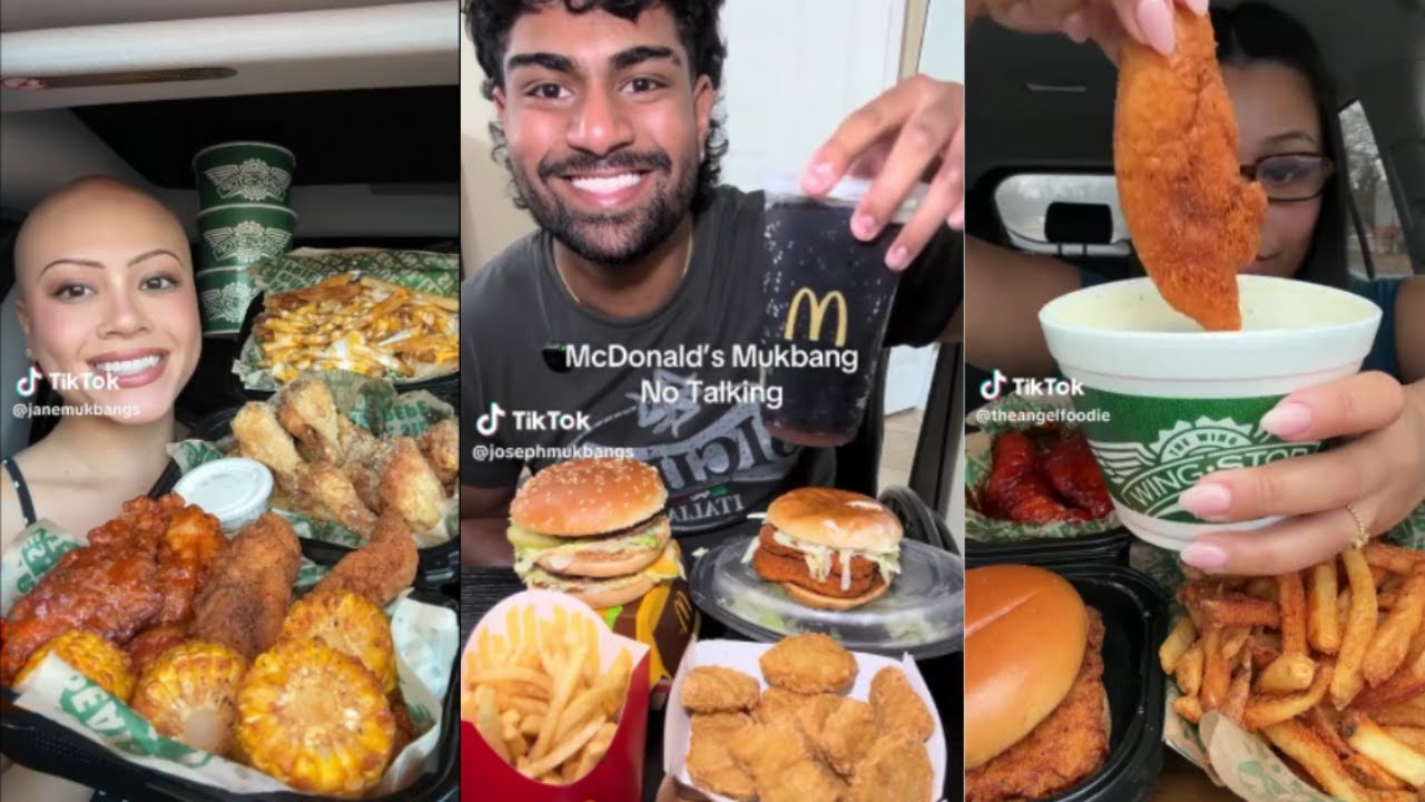 TikTok Mukbang Compilation | Wingstop, Taco Bell Chick fil a | &MORE