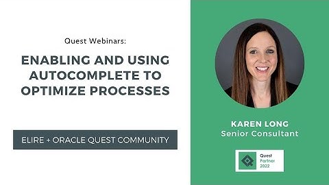 Enabling and Using Autocomplete to optimize processes