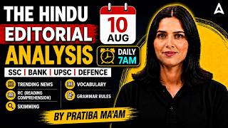 The Hindu Analysis | 10 Aug 2026 | Vocab, Grammar & Skimming | The Hindu Editorial By Pratibha Mam