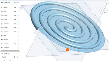 How to create a flat spiral in OnShape