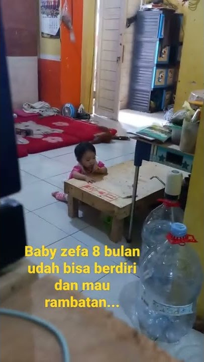 PERKEMBANGAN BAYI USIA 8 BULAN |UDAH BISA BERDIRI |DAN MAU RAMBATAN