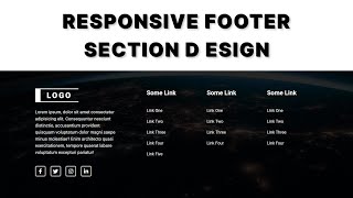 Responsive Footer Section Design Using HTML & CSS | #DeveloperHub