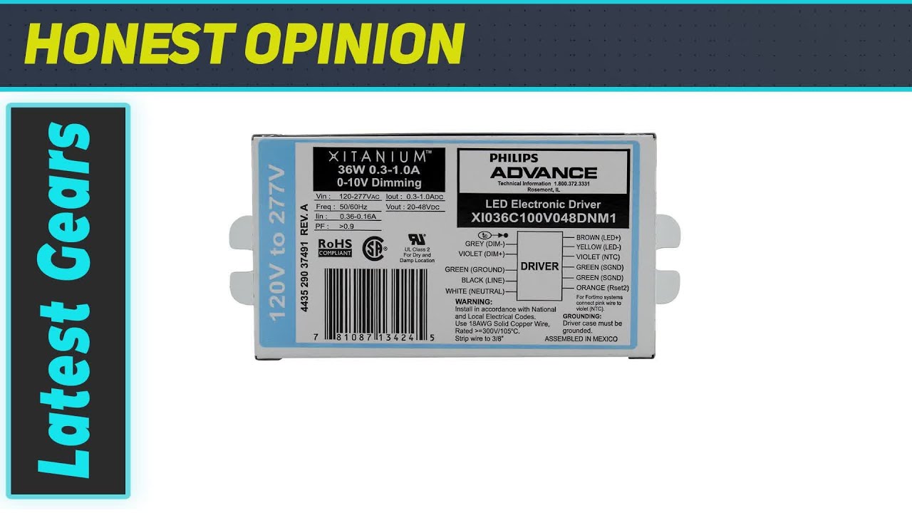 120-277VAC Input Dimmable Driver Advance Xitanium 36W LED Driver