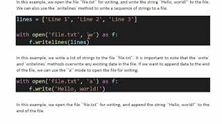 52. Writing to Files