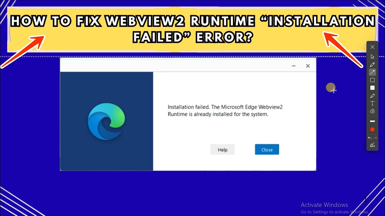 How to Fix WebView2 Runtime “Installation Failed” Error