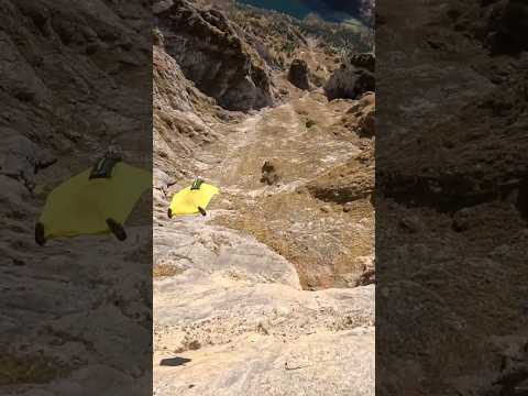 Wingsuit Flying to a Remote Alpine Beach