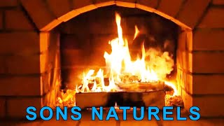4 heures-feu de cheminée (sans musique) crépitant avec sons naturels, flammes, foyer, chaleureux