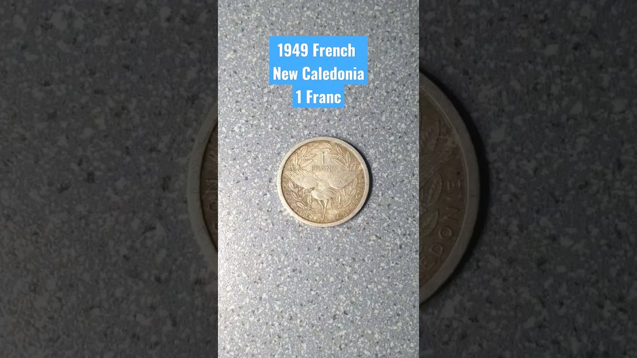 1949 French New Calidonea 1 Franc Coin