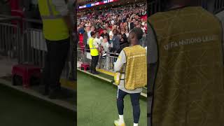 Starboy Saka with a gift this young fan won’t forget 🤩
