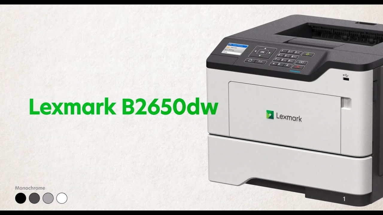 Lexmark B2650dw monochrome laser printer  - Lexmark GO Line™ series English