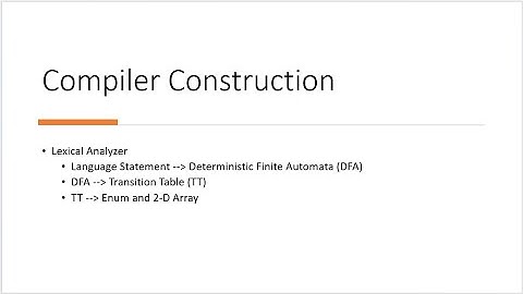Lexical Analyzer | Language Statement to DFA | DFA to Transition Table | C Code | Compiler