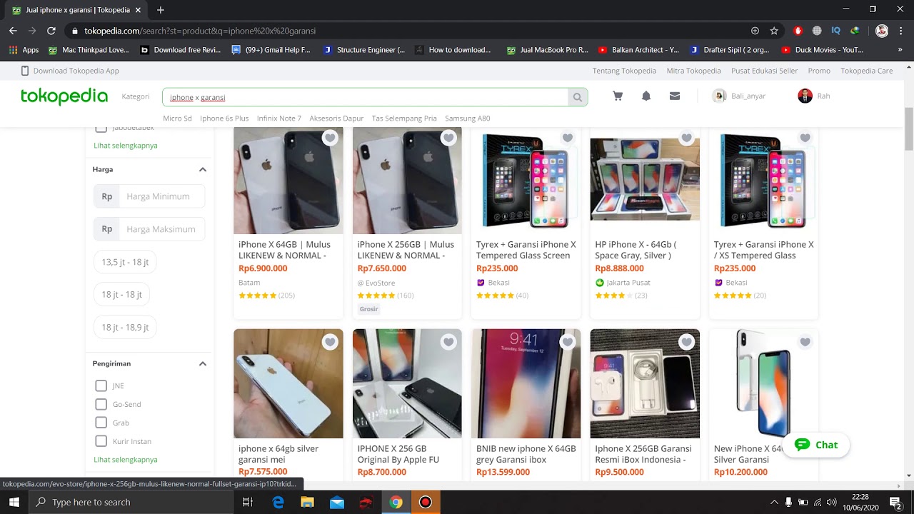 Daftar Harga HP Iphone X di Tahun 2020 Garansi Resmi - YouTube