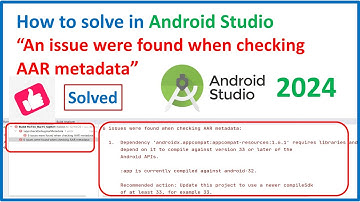How to Fix issues were found when checking AAR metadata Quickly