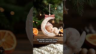 Baby’s First Christmas Ornament - Custom Moon Acrylic Keepsake - Gift Christmas 2025 #christmas