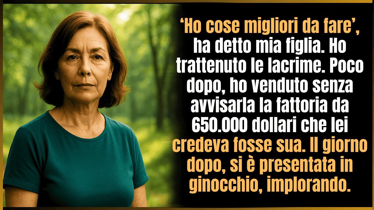 Al mio compleanno, mia figlia ha detto che non contavo più — così ho venduto la tenuta da 650.000$.
