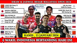 DRAW & JADWAL LENGKAP 16 BESAR MALAYSIA OPEN 2024 | JADWAL BADMINTON HARI INI