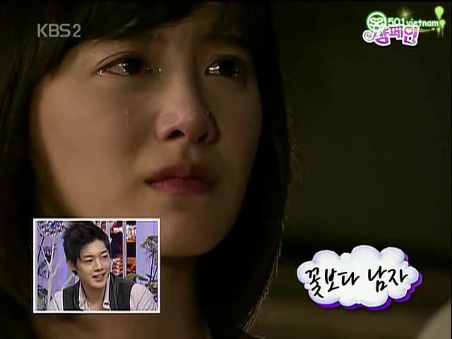 Kim Hyun Joong's reaction to see the  Jihoo and jandi's kiss scene  on Champane cut class=
