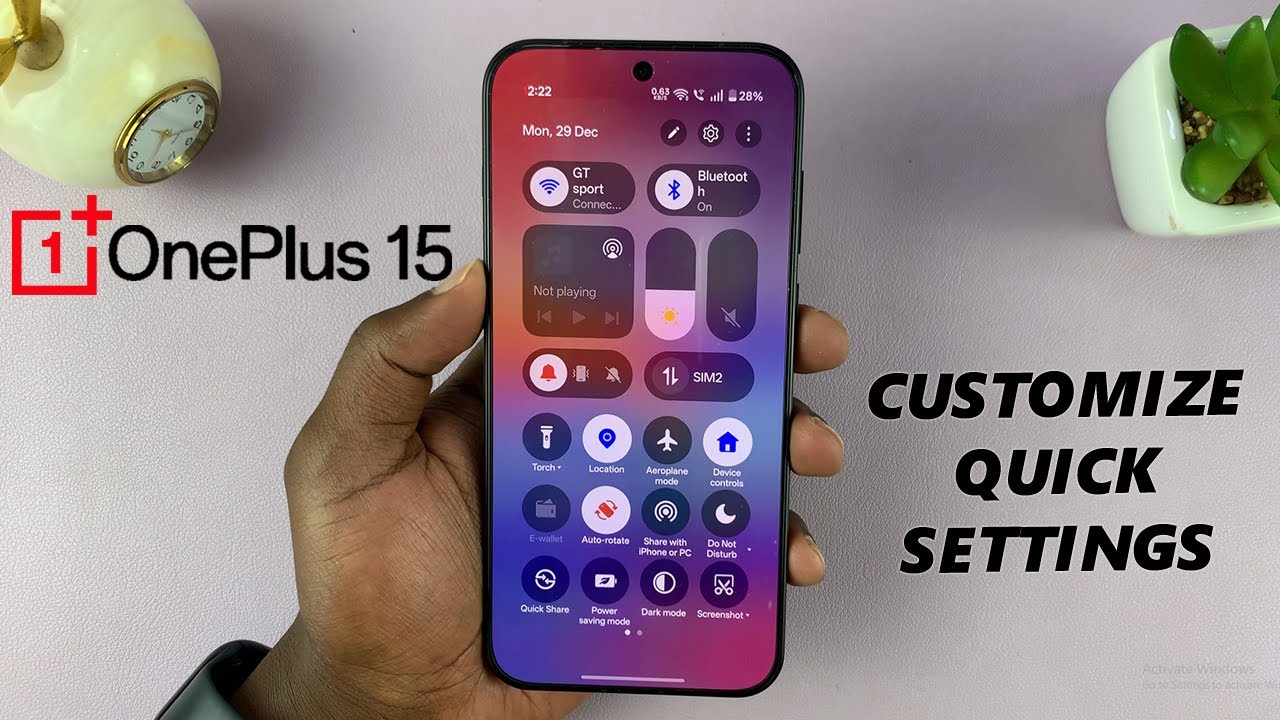 OnePlus 15: How To Add / Remove Items From Quick Settings Panel - YouTube