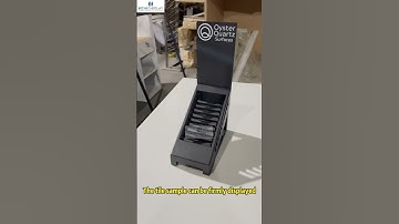 Custom Stone & Tile Slot Display Stand with Ad Panel – Upgrade Your Showroom #displayrack