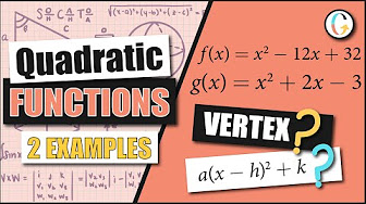 Ready go to ... https://www.youtube.com/playlist?list=PL_3h4GvKc6GA_IfLZias8u_1Xk9L-Ojlb [ Quadratic Functions]