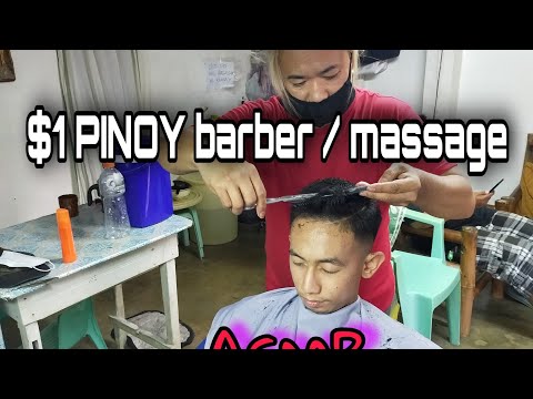 ASMR | $1 philippine haircut & head massage | sound of clipper so SATISFYING!!
