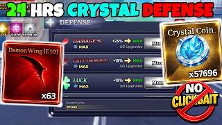 I Spent 24 Hours In The Crystal Defense And This Happened. . . Best Method Afk Farming
