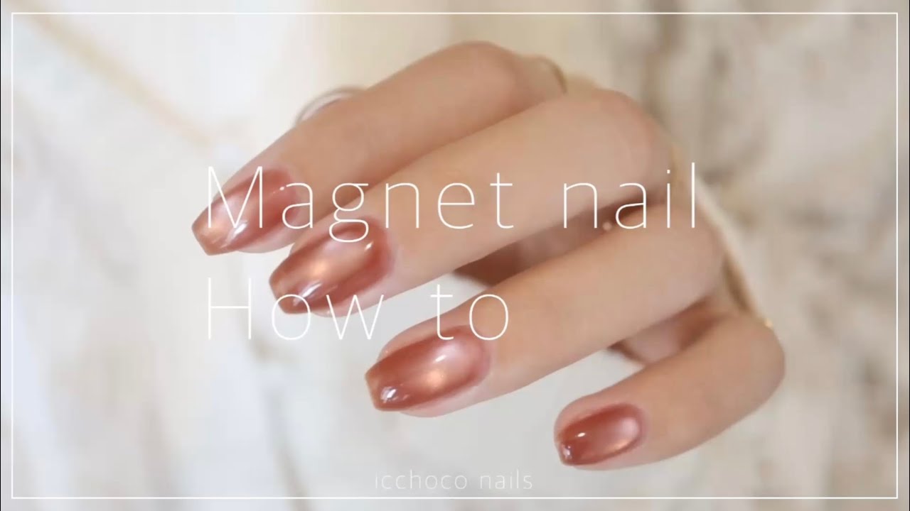 マグネットネイルの塗り方🪄縦ライン＆ビー玉マグ