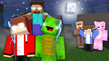 JJ and Mikey Decided to Become Herobrines?!