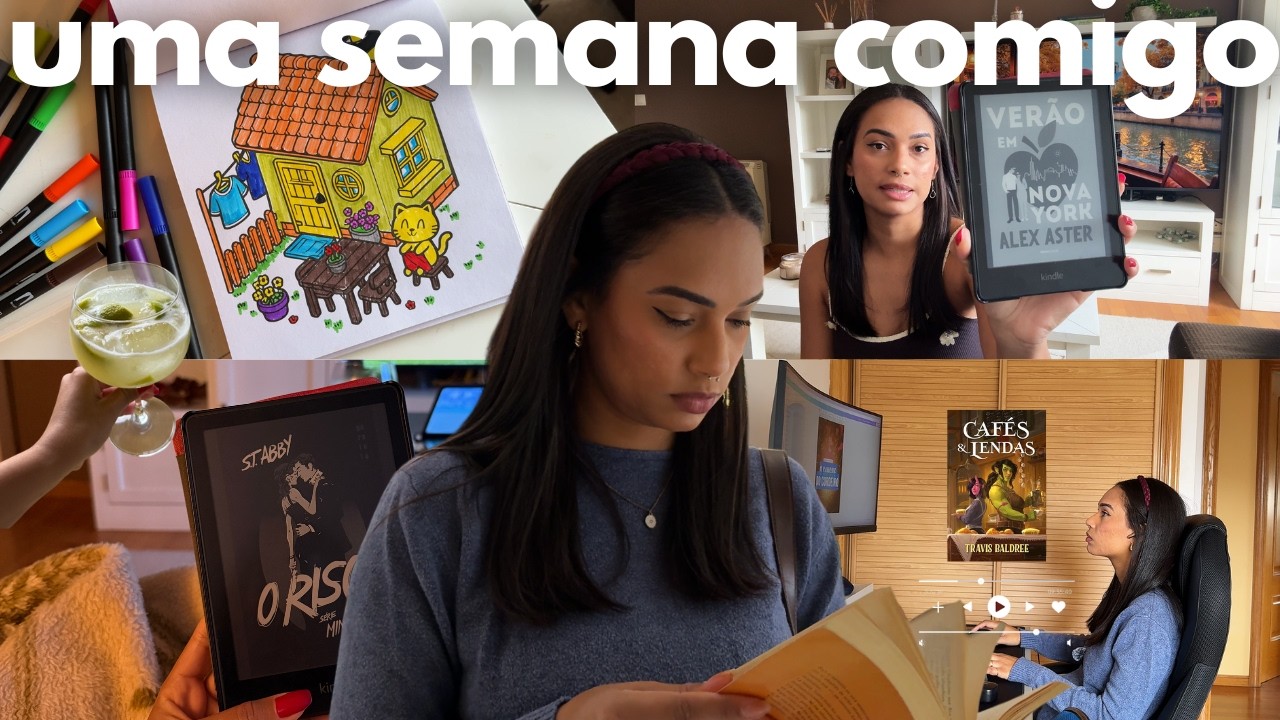 Uma semana na minha vida ✨ rotina real de uma leitora e criadora de conteúdo 🎀🌿 | Miriã Mikaely