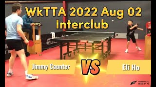 Highlights Eli Ho Vs Jimmy Caunter Nz Wktta Interclub 2020 Aug 02 Long Pips Attack Rsb